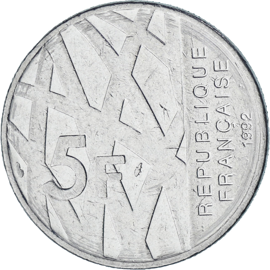 Frankreich, Mendès France, 5 Francs, 1992, Paris, VZ, Nickel, KM:1006
