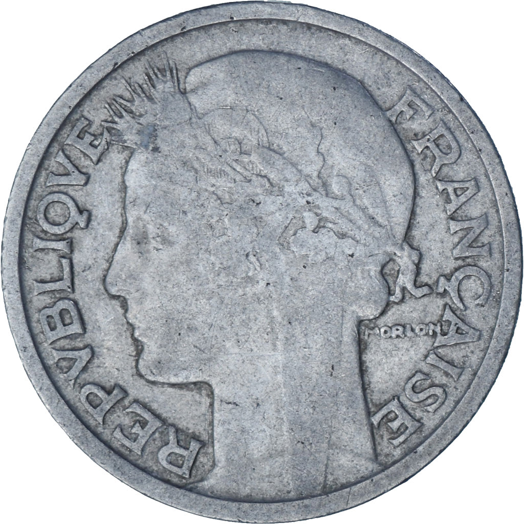 France, Morlon, 2 Francs, 1948, Beaumont - Le Roger, TB+, Aluminium, KM:886a.2