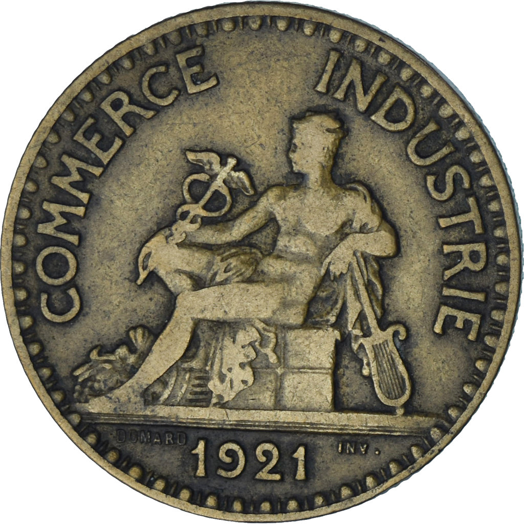 Francia, Chambre de commerce, 2 Francs, 1921, Paris, BB, Alluminio-bronzo