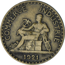 Francia, Chambre de commerce, 2 Francs, 1921, Paris, BB, Alluminio-bronzo