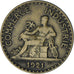 Francia, Chambre de commerce, 2 Francs, 1921, Paris, BB, Alluminio-bronzo