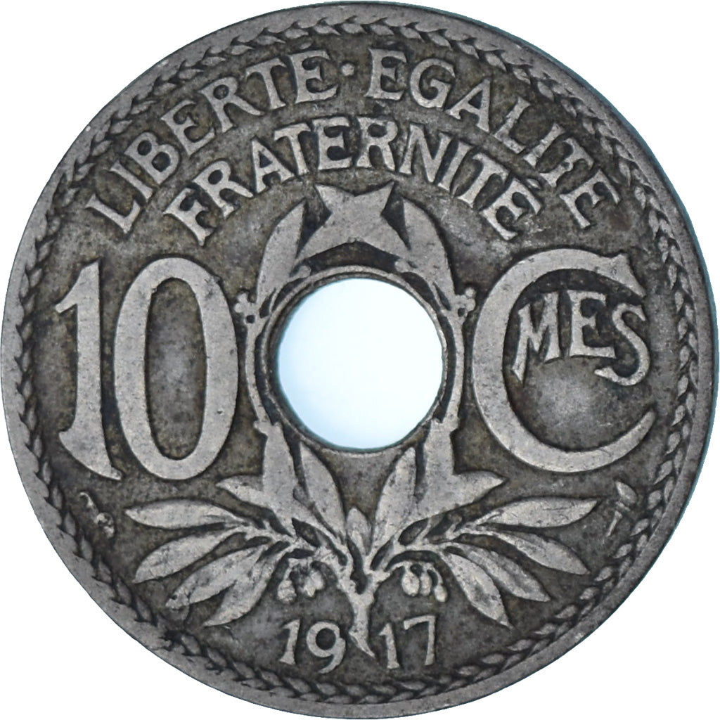 Francia, Lindauer, 10 Centimes, 1917, Paris, SPL-, Rame-nichel, KM:866a