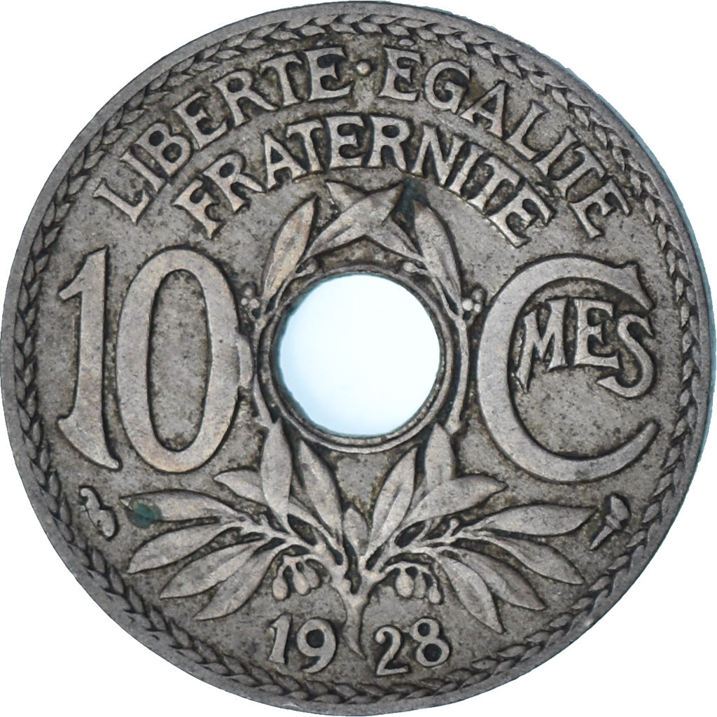 Frankrijk, 10 Centimes, 1928, PR, Cupro-nikkel