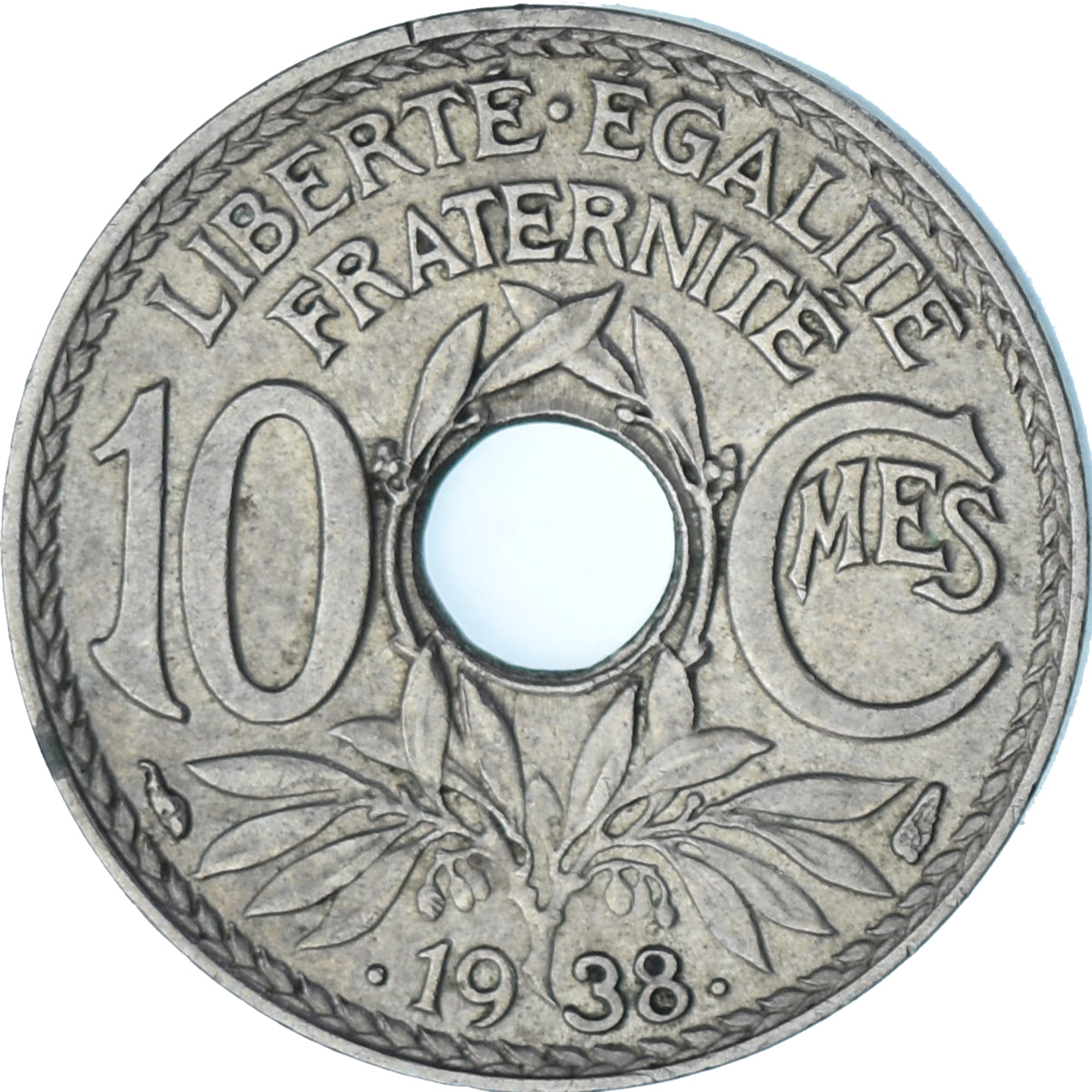 France, Lindauer, 10 Centimes, 1938, AU(50-53), Copper-nickel, KM:866a