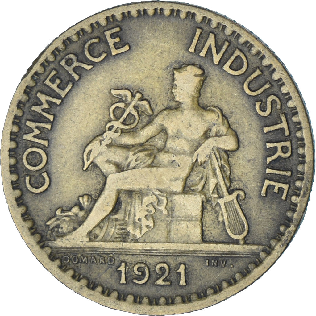 França, Chambre de commerce, Franc, 1921, Paris, VF(30-35), Alumínio-Bronze