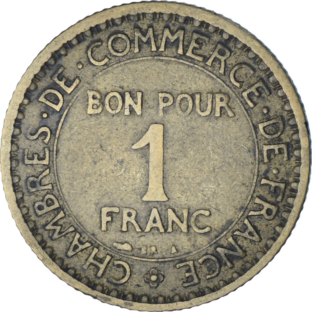 França, Chambre de commerce, Franc, 1921, Paris, VF(20-25), Alumínio-Bronze
