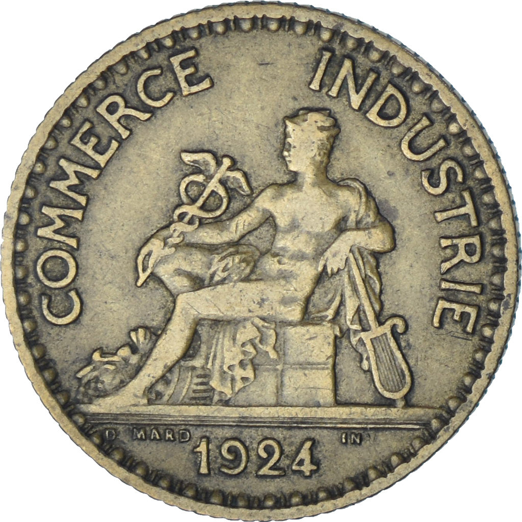 França, Chambre de commerce, Franc, 1924, Paris, VF(20-25), Alumínio-Bronze