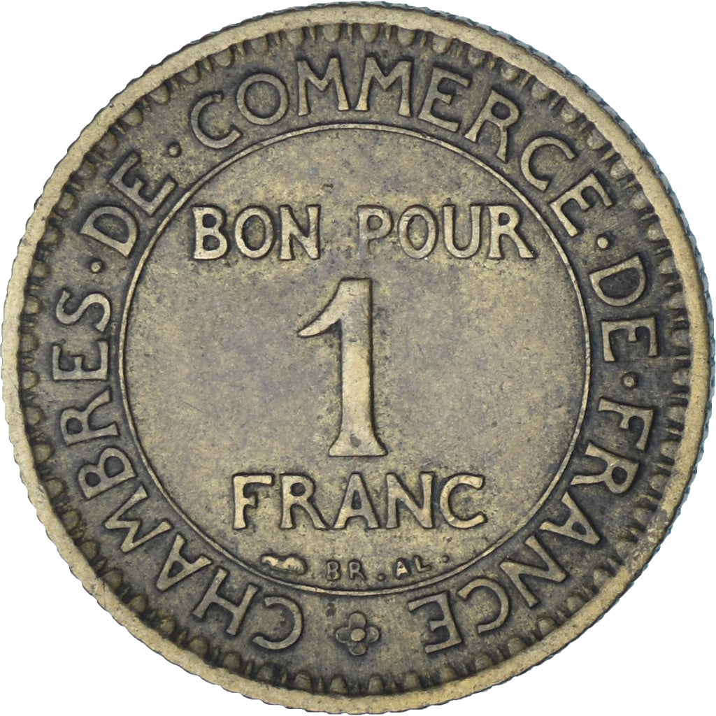 França, Chambre de commerce, Franc, 1922, Paris, VF(20-25), Alumínio-Bronze
