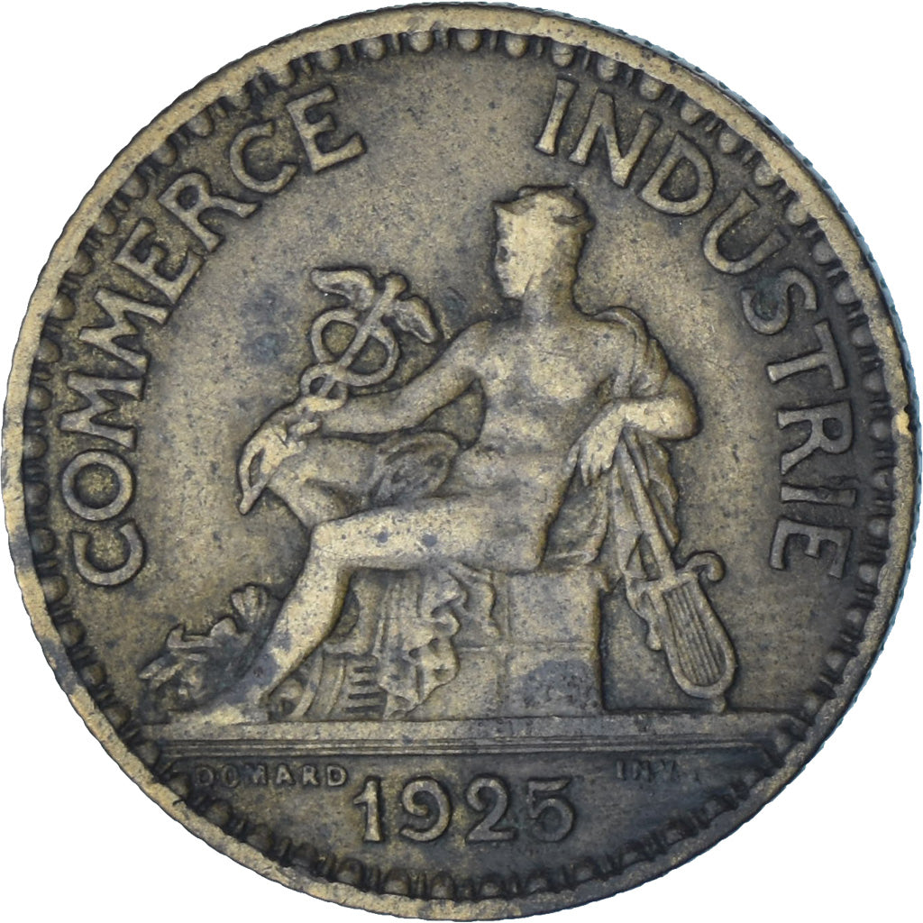 França, Chambre de commerce, Franc, 1925, Paris, VF(20-25), Alumínio-Bronze