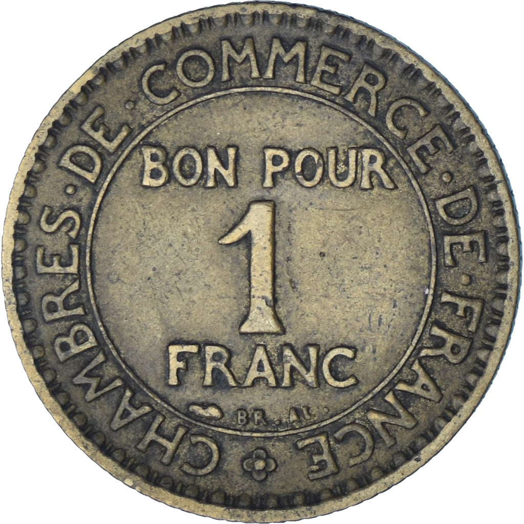França, Chambre de commerce, Franc, 1925, Paris, VF(20-25), Alumínio-Bronze
