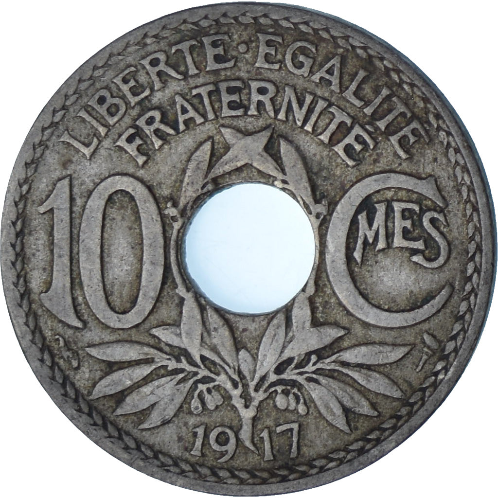 França, Morlon, Franc, 1917, VF(30-35), Cupronickel, KM:866a