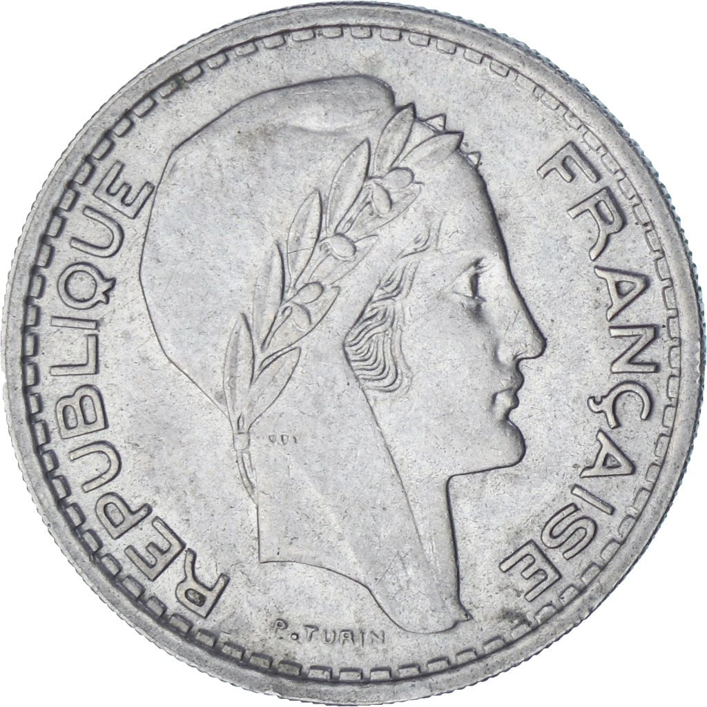 Francia, Turin, 10 Francs, 1948, Beaumont le Roger, BB+, Rame-nichel, KM:908.1