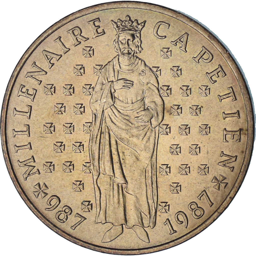 Francja, 10 Francs, 1987, Paris, AU(55-58), Nikiel-Brąz, KM:961d, Gadoury:820