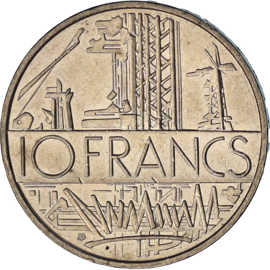 Francja, 10 Francs, 1987, Paris, MS(63), Nikiel-Brąz, KM:961d, Gadoury:820