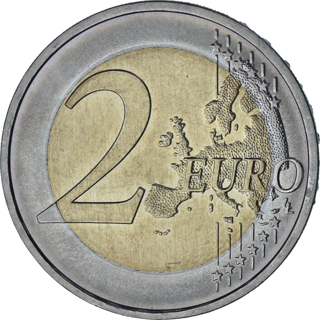 Germany, 2 Euro, error wrong ring, 2007, Hambourg, Copper-nickel, AU(55-58)
