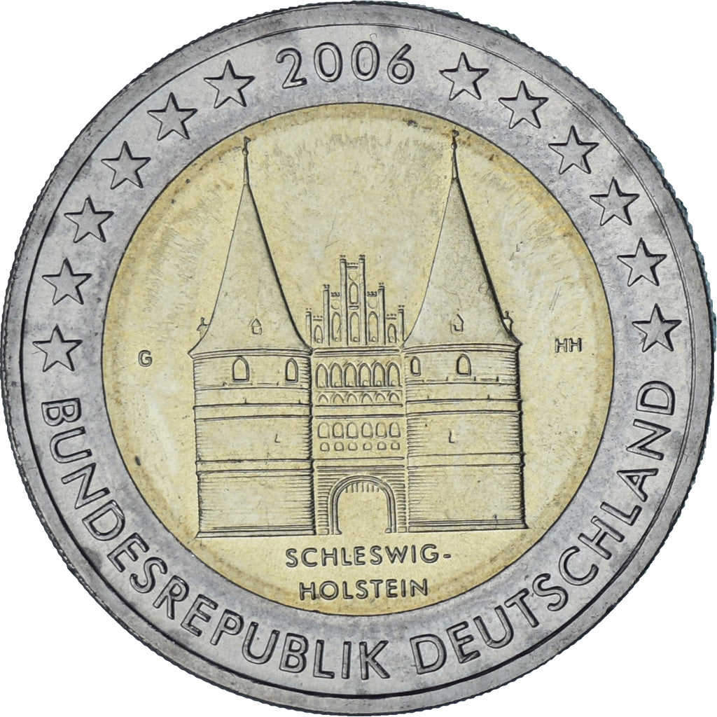Deutschland, 2 Euro, 2006, Karlsruhe, VZ, Bi-Metallic, KM:New