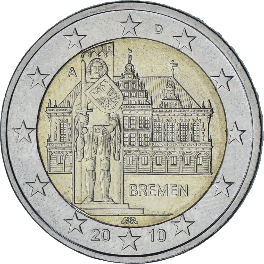 Federale Duitse Republiek, 2 Euro, 2010, Munich, UNC-, Bi-Metallic, KM:285