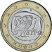 Grecja, Euro, 2002, Athens, AU(55-58), Bimetaliczny, KM:187