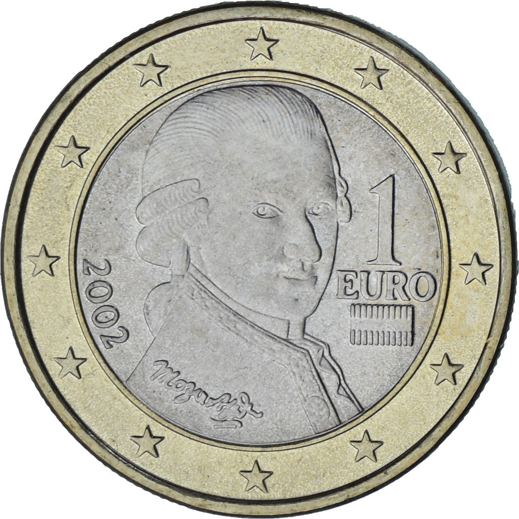 Austria, Euro, 2002, Vienna, AU(55-58), Bimetaliczny, KM:3088