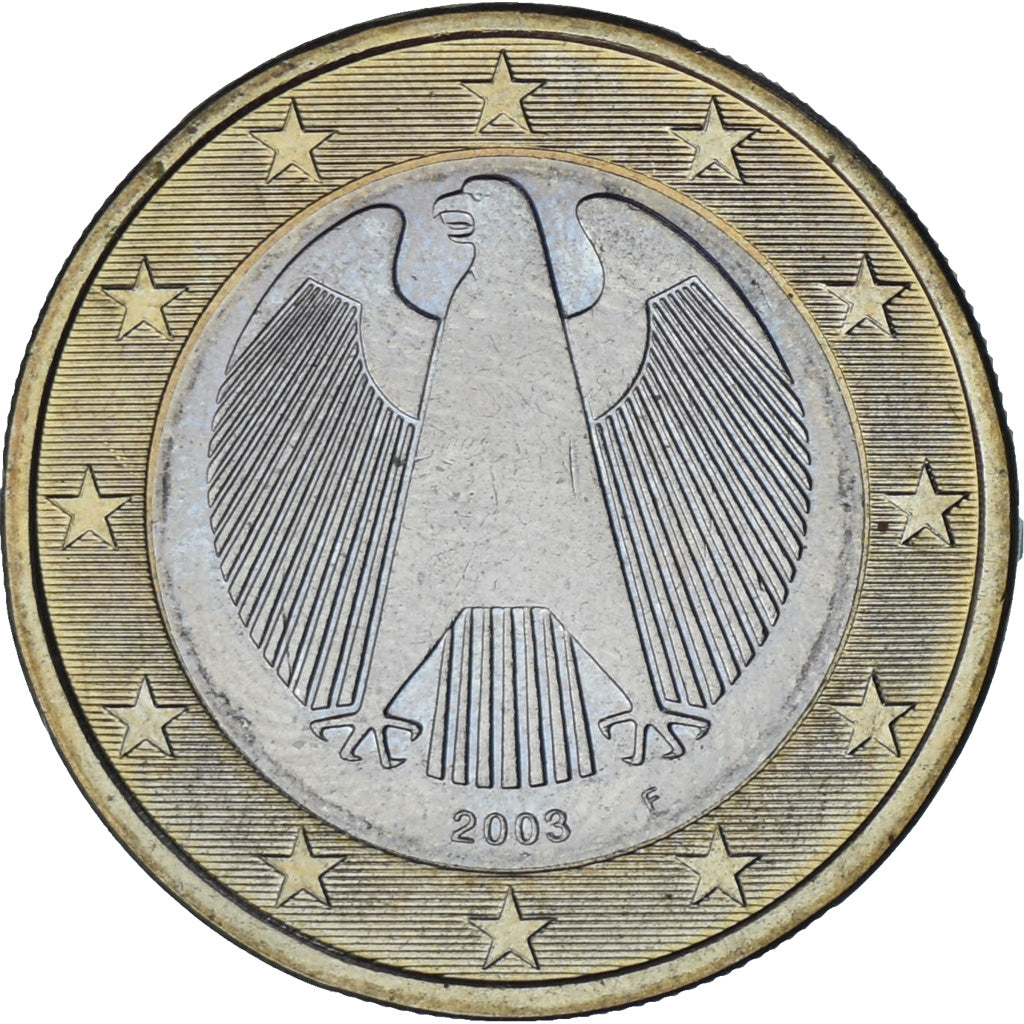 ALEMANIA - REPÚBLICA FEDERAL, Euro, 2003, Stuttgart, EBC, Bimetálico, KM:213