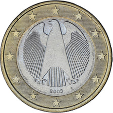 ALEMANIA - REPÚBLICA FEDERAL, Euro, 2003, Stuttgart, EBC, Bimetálico, KM:213