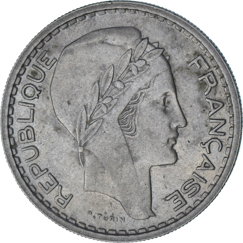 Francja, Turin, 10 Francs, 1949, Beaumont - Le Roger, AU(55-58), Miedź-Nikiel