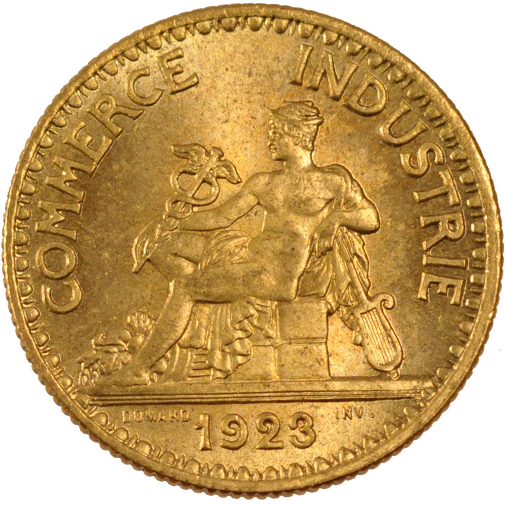 FRANCE, Chambre de commerce, 2 Francs, 1923, Paris, KM #877, MS(65-70),...