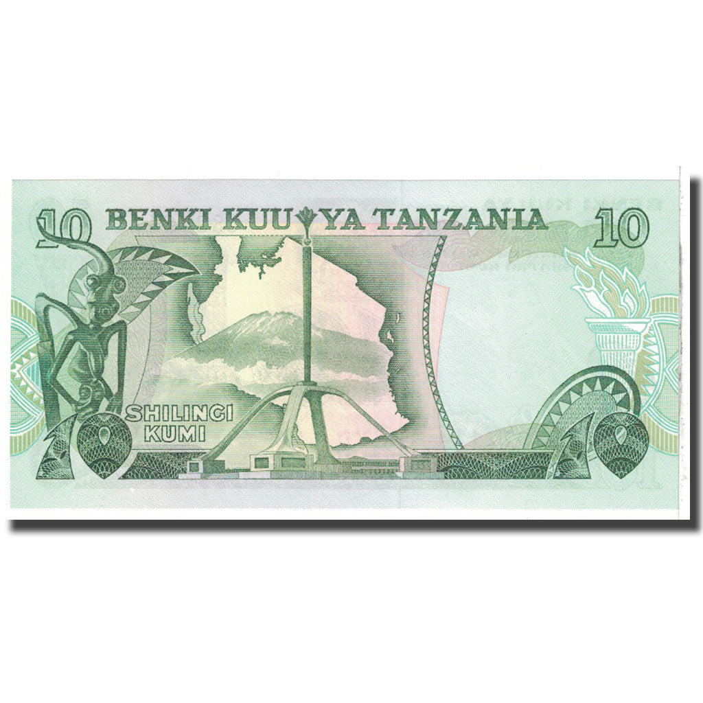 Nota, Tanzânia, 10 Shilingi, KM:6c, UNC(65-70)