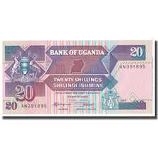 Banknot, Uganda, 20 Shillings, 1987, Undated, KM:29b, UNC(65-70)