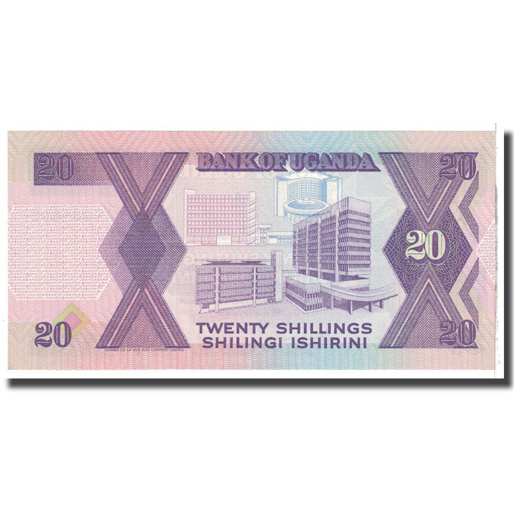 Banknot, Uganda, 20 Shillings, 1987, Undated, KM:29b, UNC(65-70)