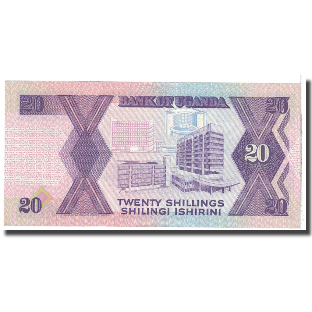 Banknote, Uganda, 20 Shillings, 1987, KM:29b, UNC(65-70)