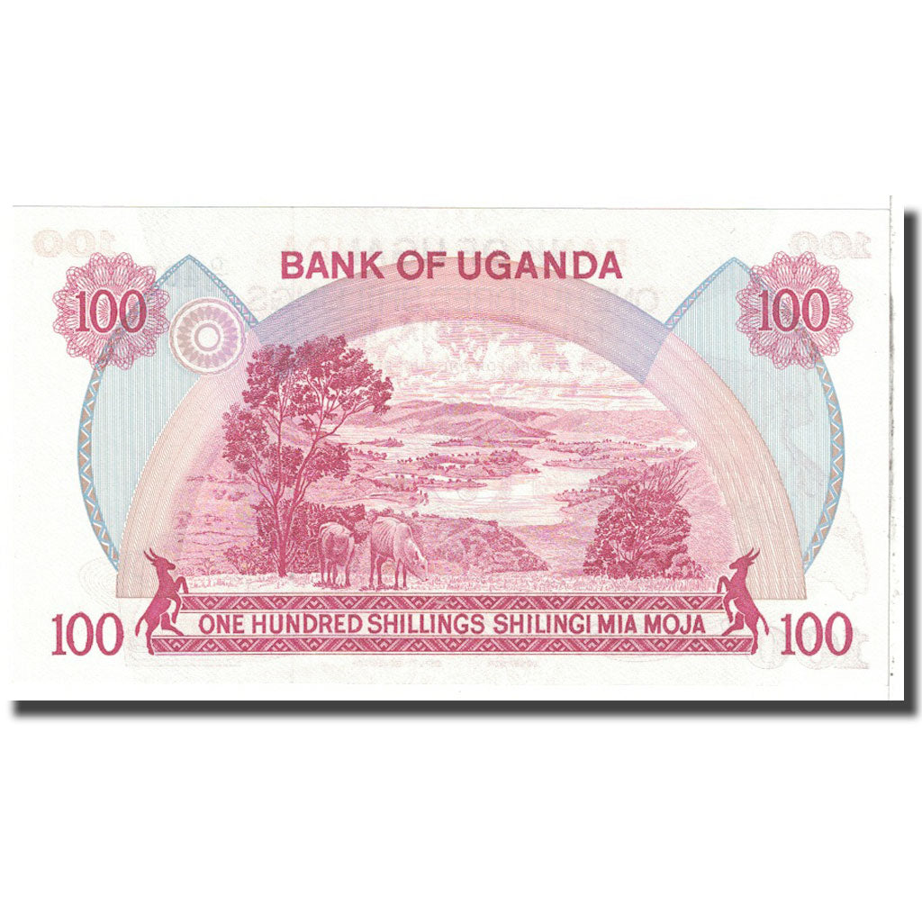 Billete, 100 Shillings, Uganda, KM:19b, UNC