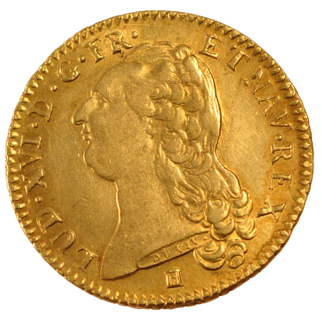 FRANCE, Double Louis d'or, 1786, Bordeaux, AU(55-58), Gold, Gadoury #363, 15.31
