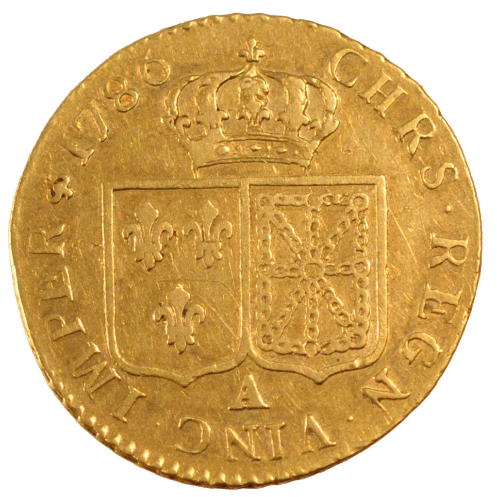 FRANCE, Louis d'Or, 1786, Paris, EF(40-45), Gold, Gadoury #361, 7.54