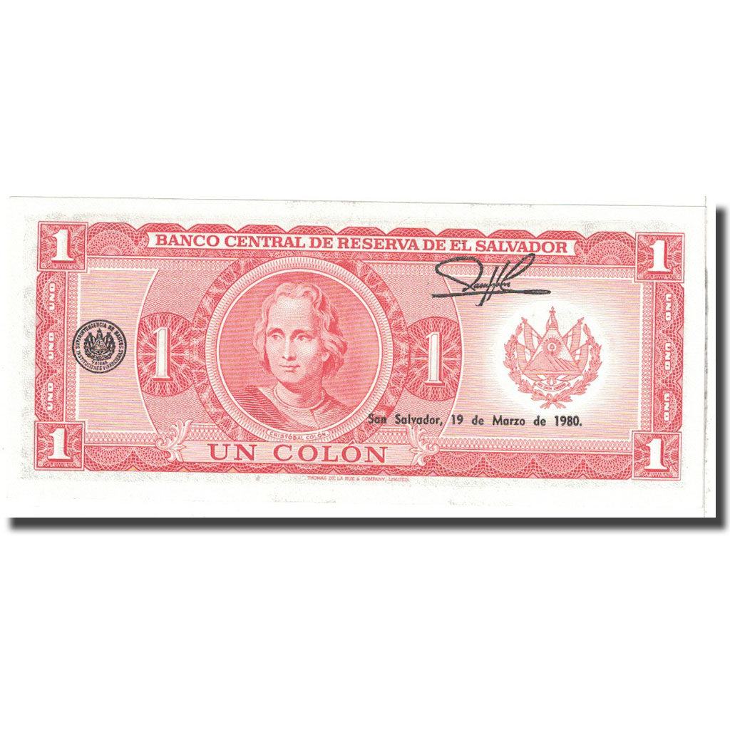 Banknot, El Salvador, 1 Colon, 1977, 1977-07-07, KM:125a, UNC(65-70)