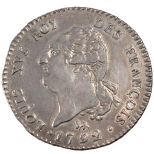 FRANCE, 30 sols françois, 30 Sols, 1792, Paris, KM #606.1, AU(50-53), Silver, G.