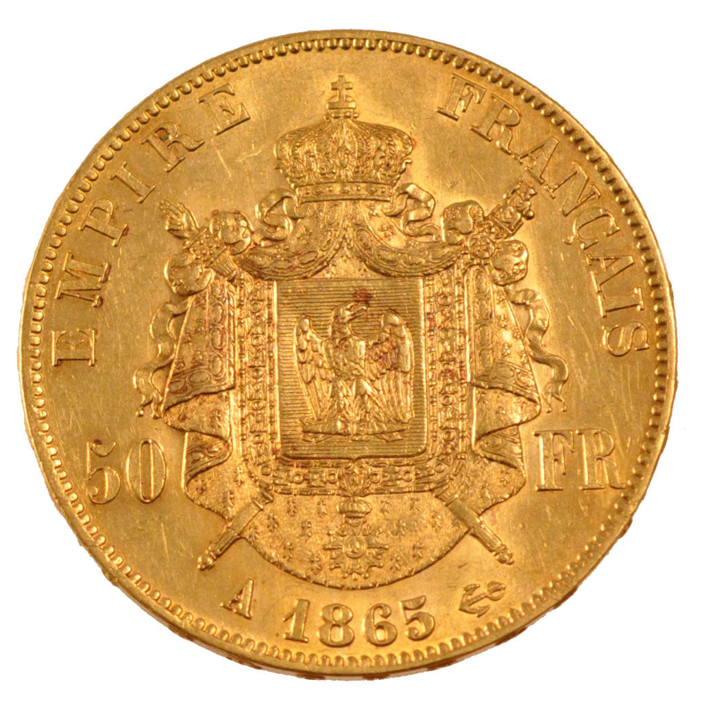 Francia, Napoleon III, Napoléon III, 50 Francs, 1865, Paris, SPL-, Oro, Gado...
