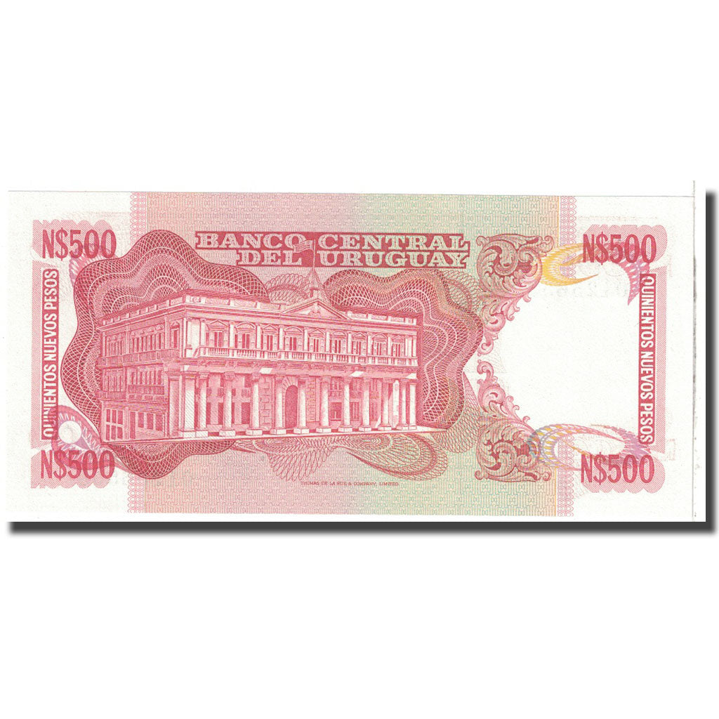 Banknot, Urugwaj, 500 Nuevos Pesos, KM:63a, UNC(65-70)