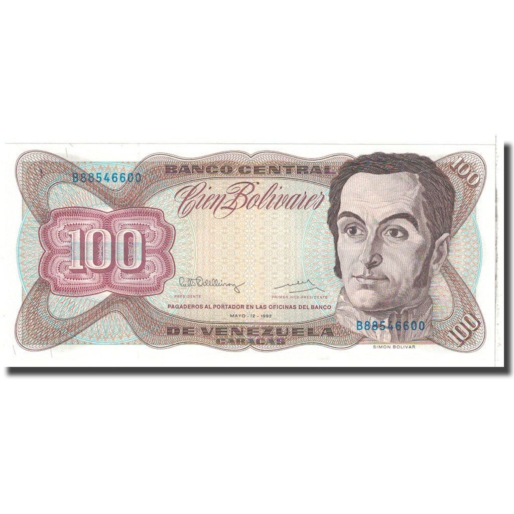 Billete, 100 Bolivares, 1992, Venezuela, 1992-05-12, KM:66d, UNC