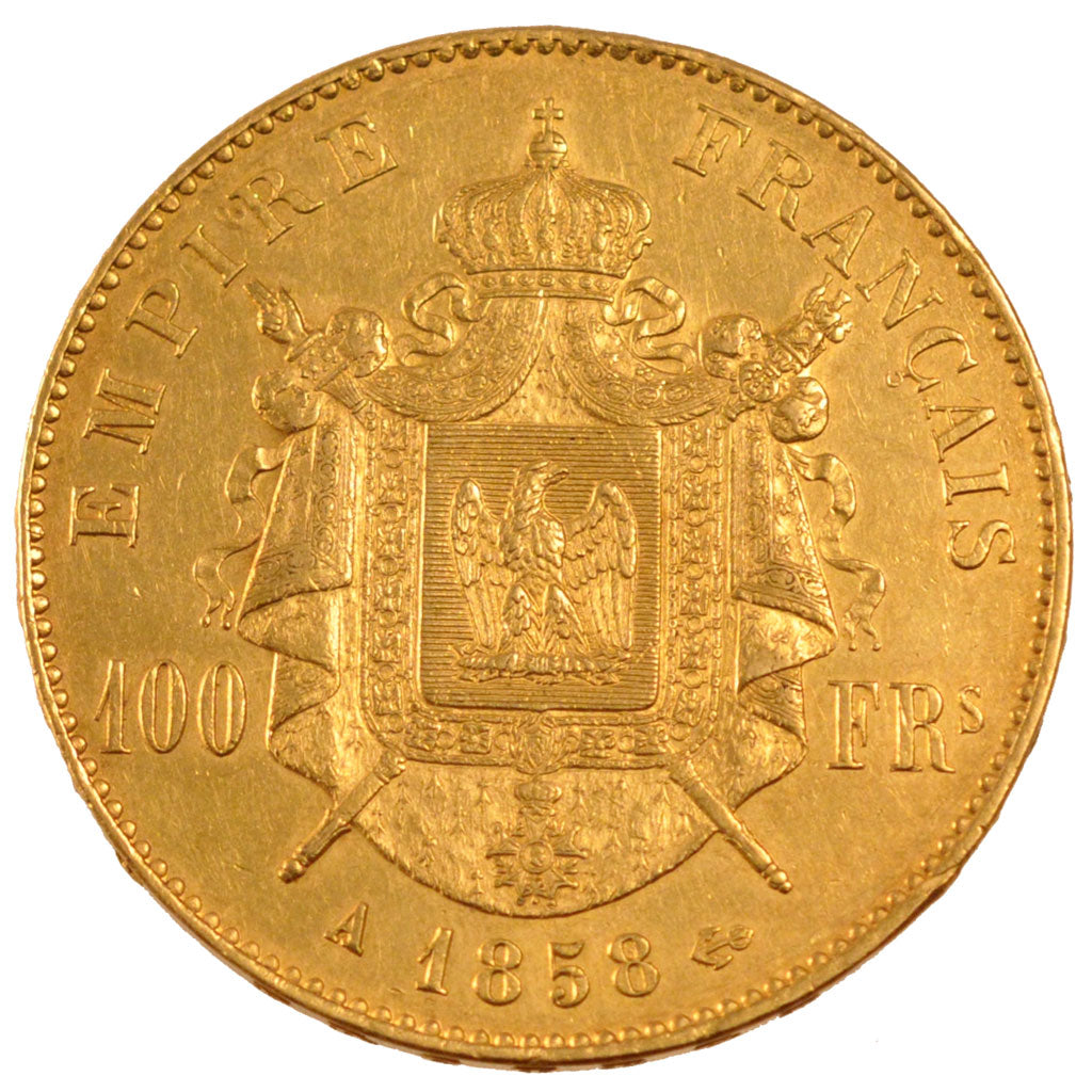 Francia, Napoleon III, Napoléon III, 100 Francs, 1858, Paris, SPL-, Oro, Gad...
