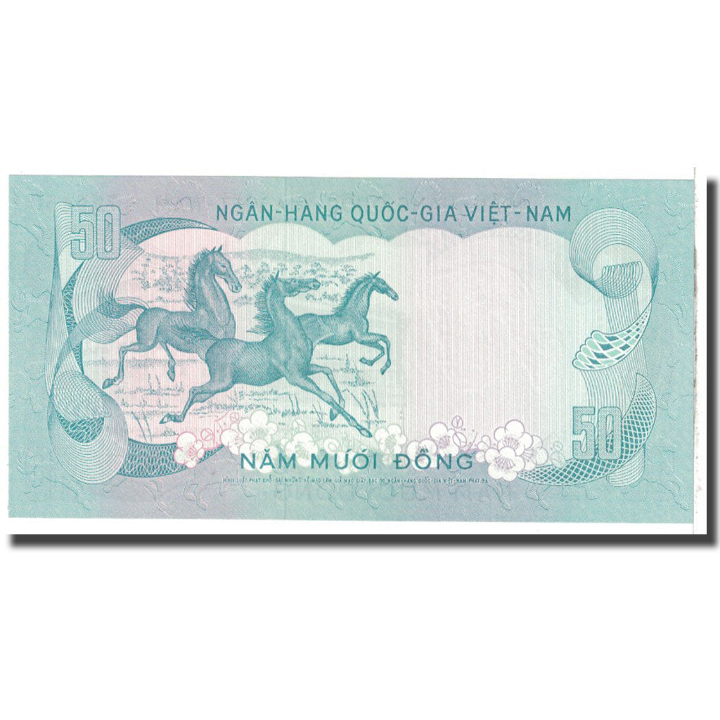 Banknot, Południowy Wiet Nam, 50 D<ox>ng, KM:30a, UNC(65-70)
