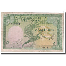 Banknote, South Viet Nam, 5 Dong, KM:2a, VF(20-25)