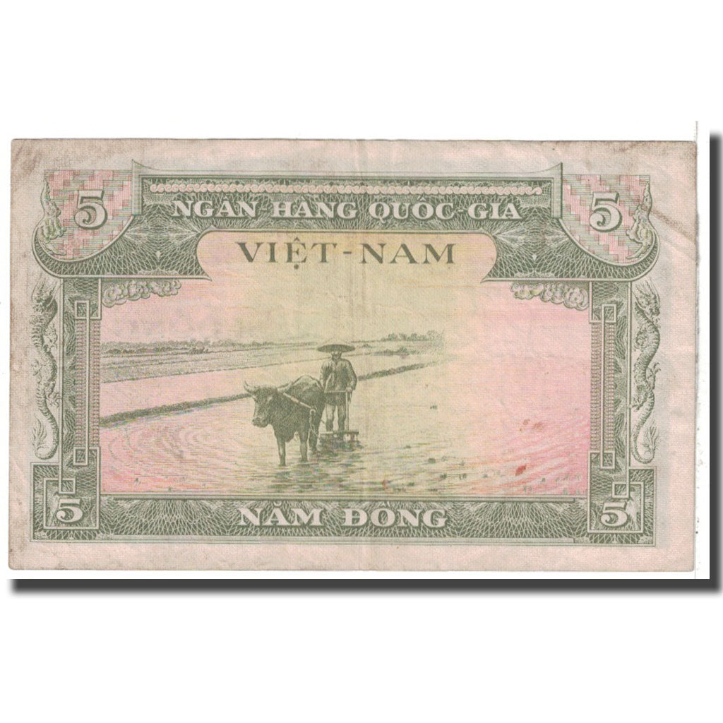 Banknote, South Viet Nam, 5 Dong, KM:2a, VF(20-25)