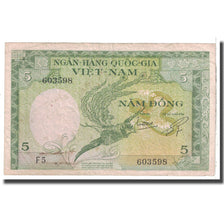 Geldschein, South Viet Nam, 5 D<ox>ng, KM:2a, S