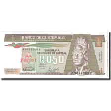 Banknote, Guatemala, 1/2 Quetzal, 1989, 1989-01-04, KM:72a, UNC(65-70)
