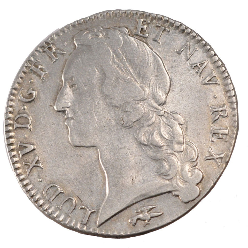 FRANCE, Écu au bandeau, Ecu, 1763, Lyons, VF(20-25), Silver, Gadoury #322, 29.23