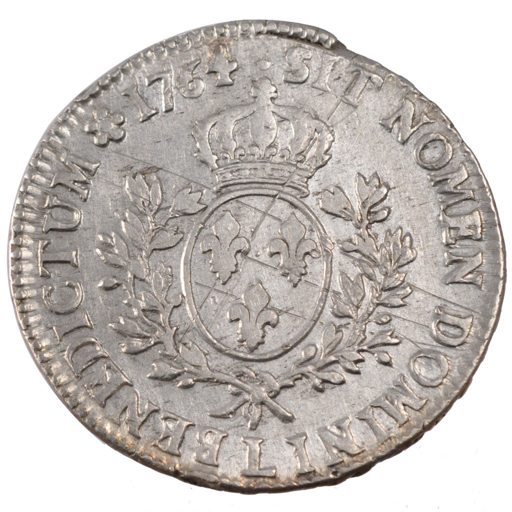 FRANCE, Écu au bandeau, ECU, 1764, Bayonne, KM #512.12, VF(30-35), Silver, ...