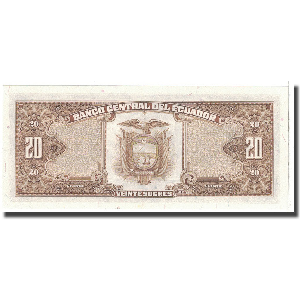 Banknote, Ecuador, 20 Sucres, 1986, 1986-04-29, KM:121Aa, UNC(65-70)