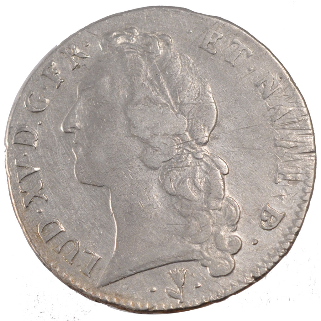 FRANCE, Écu de Béarn au bandeau, ECU, 1756, Pau, KM #518, VF(30-35), Silver, Ga.