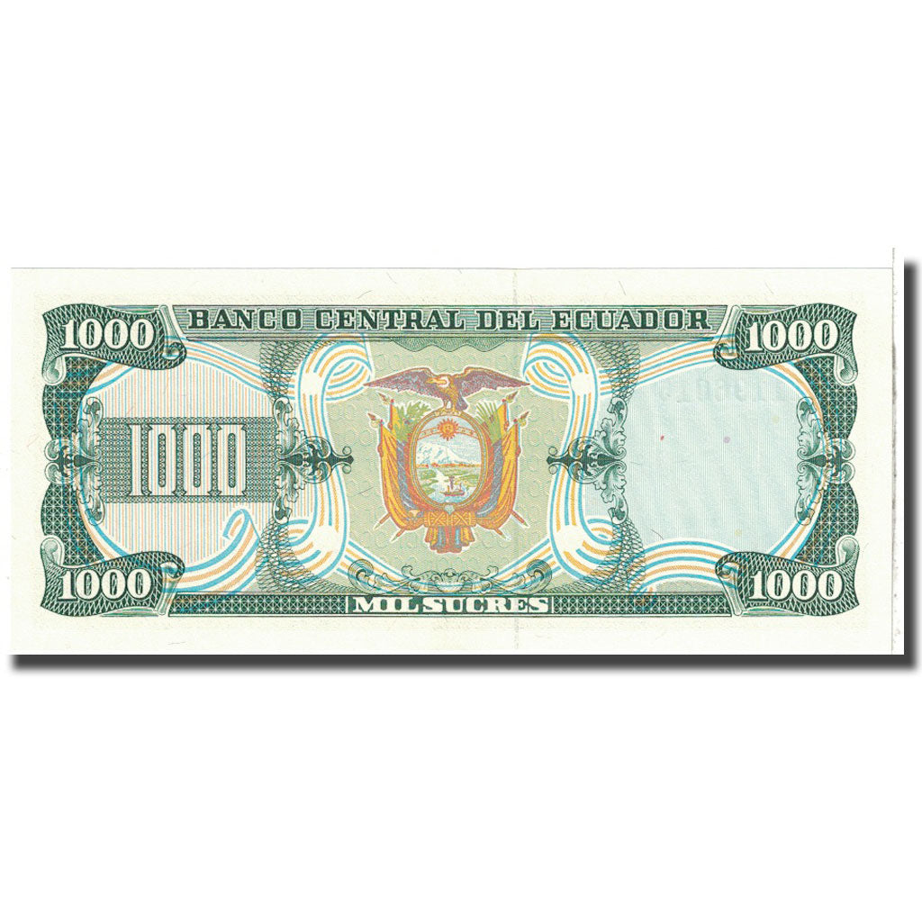 Banknote, Ecuador, 1000 Sucres, 1986, 1986-04-29, KM:125a, UNC(65-70)